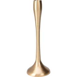 Candelabru auriu pentru o lumânare, 8,5 x 25,5 cm