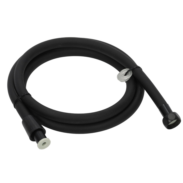 Furtun pentru dus, negru, PVC, 150 cm, 1/2