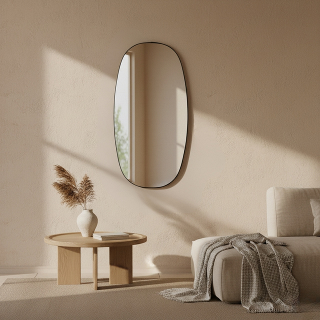 Oglindă ovală suspendată OVYN, 60 x 32 cm