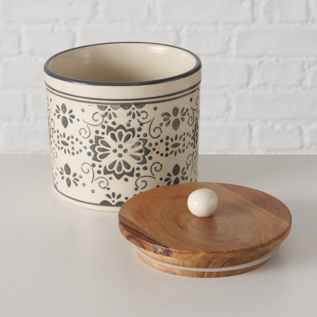 Borcan decorativ KINA din ceramica, Ø 12 cm