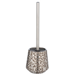 Perie WC cu suport BURGOS, finisaj platina, Ceramica, Wenko