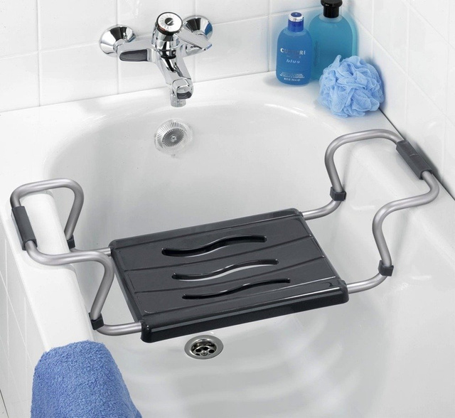 Bancă pentru cadă (nawannowa) cu șezut reglabil SECURA, WENKO, antracit