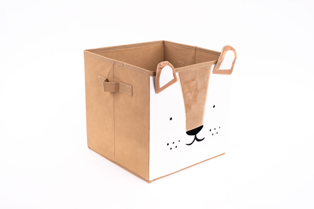 Containere textile ANIMAL, motiv pentru copii, 29x29x29 cm, leu