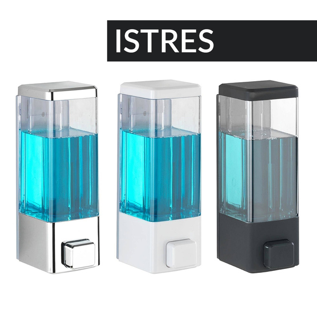 Distribuitor de sapun si dezinfectant ISTRES, argintiu, 320 ml, Wenko