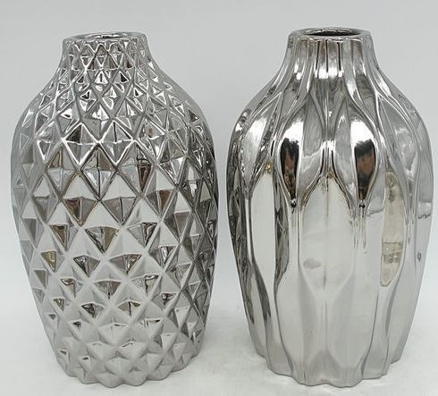 Vaza Junas argintie, 25 cm