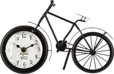 Ceas de masa din metal, motiv bicicleta, 29 cm