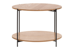 Masuta de cafea cu doua niveluri din MDF, Ø 55 cm