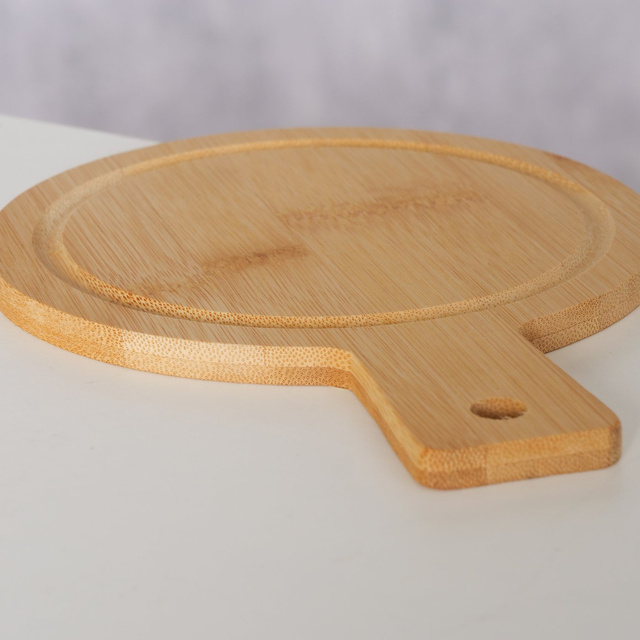 Placa de taiere din bambus, BALDO, Ø 14 cm