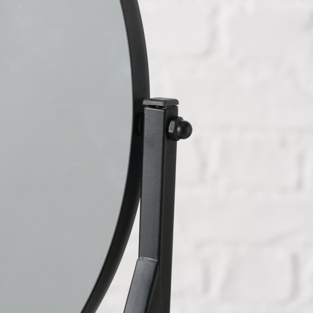 Oglinda ACAPULCO pe picioare cu raft, rotunda, inaltime 50,5 cm