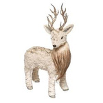 Figurină ren acoperită cu sclipici, plastic, 48 cm