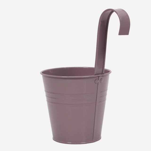 Husa din zinc pentru ghiveci cu carlig, 13 x 13,5 cm