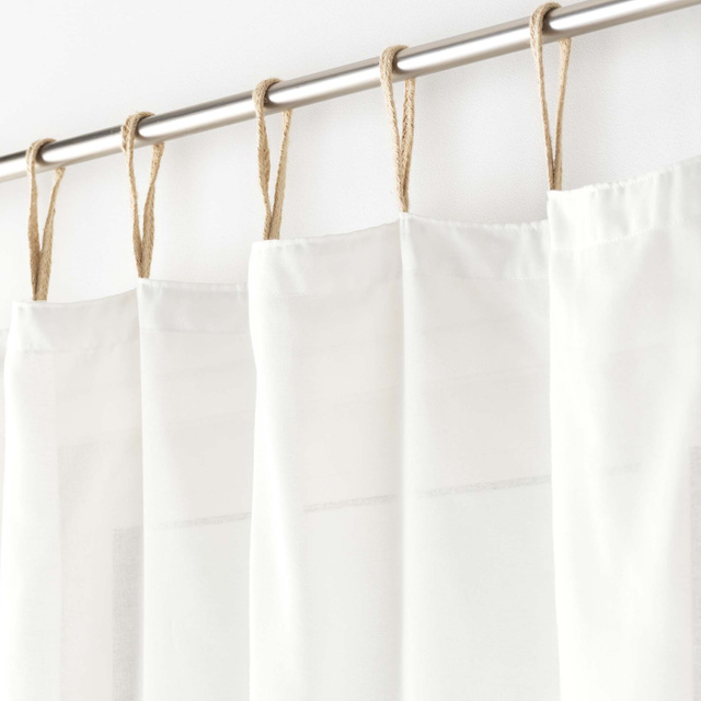 Perdea cu bretele de iuta BELANI, 140 x 240 cm