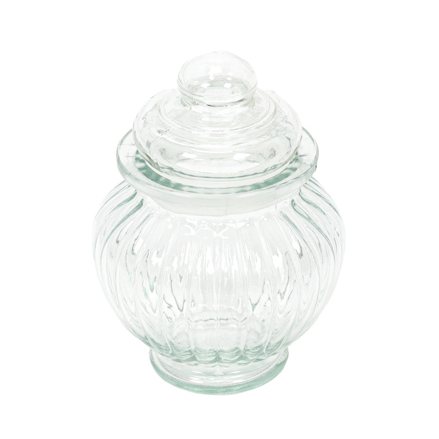 Borcan cu nervuri cu capac