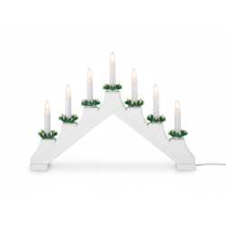 Candelabru decorativ LED XMAS GLOW, 7 lumânări, 42,5 x 6 x 28 cm