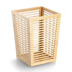 Cos de hartie din bambus pentru birou, 23,5 x 23,5 x 33 cm