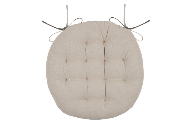 Perna rotundă pentru scaun cu legături DUO, 100% bumbac, Ø 38 cm