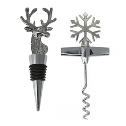 Set de vin de sărbătoare, tirbușon și dop