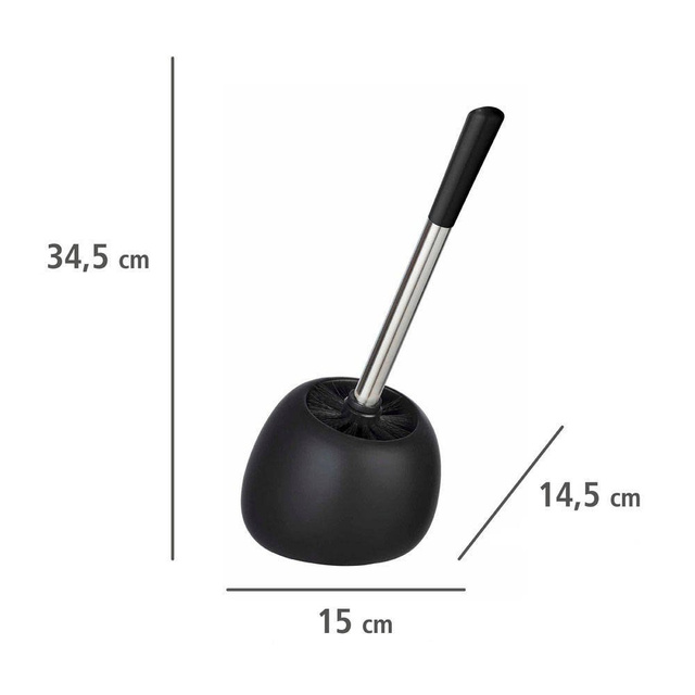Perie WC cu suport POLARIS MATT, Negru, Wenko