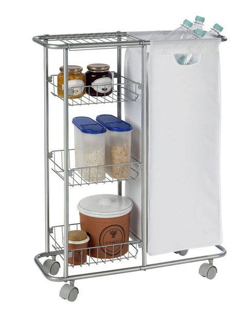 Carucior multifuncțional SLIM - raft de bucătărie, baie, WENKO