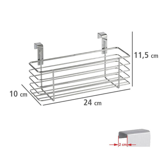 Coș multifuncțional pentru depozitare, WENKO, argintiu