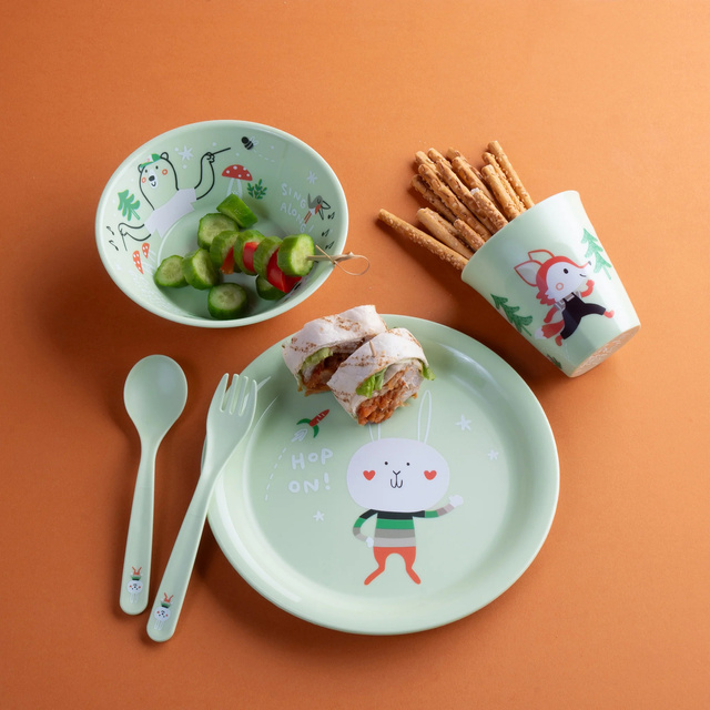 Set veselă pentru copii HOP ON AT HOME, 4 piese, KOZIOL