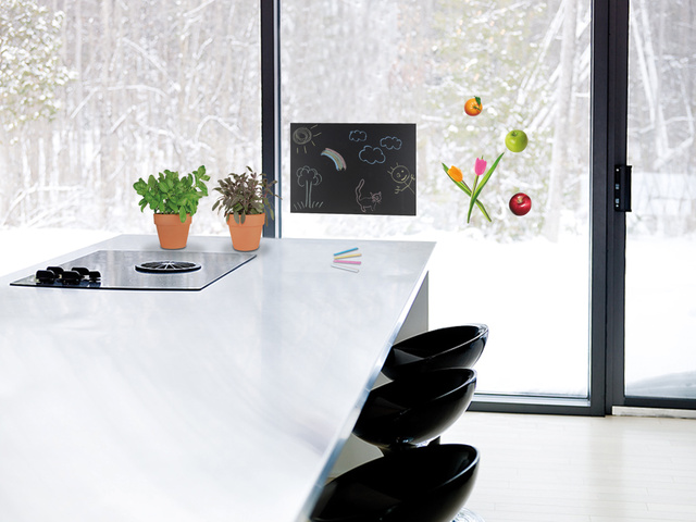 Tablă de cretă autocolantă - tablă de cretă pentru copii + 5 x cretă incluse, 45 x 200 cm