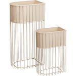 Set de 2 suporturi de flori metalice SOFT FORM, nisipiu