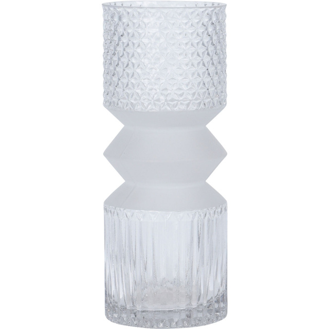 Vaza cilindrica din sticla, 25 cm