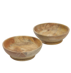 Set boluri din lemn de mango, 2 piese, Ø 16 cm