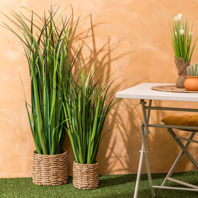 Buchet de in ZYA în ghiveci din fibre naturale, 91 cm