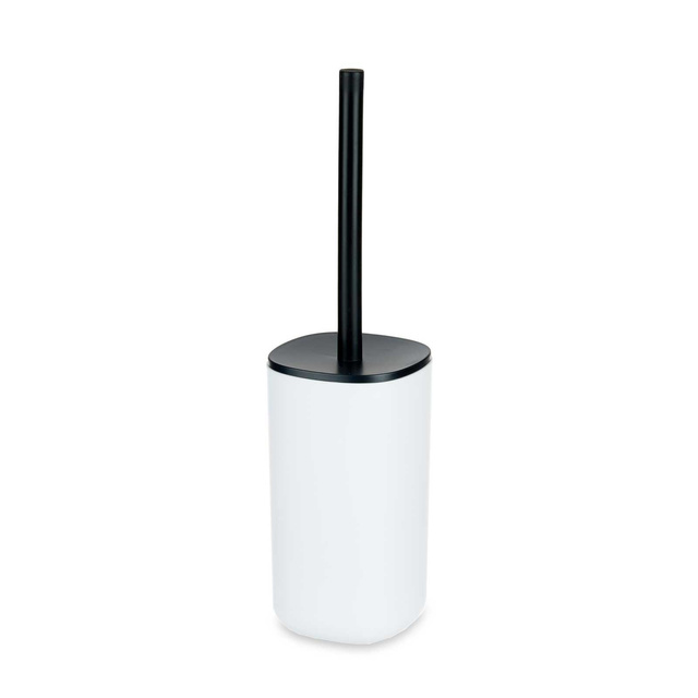 Perie de toaleta intr-un recipient din plastic, inchis, 9,6 x 35 cm