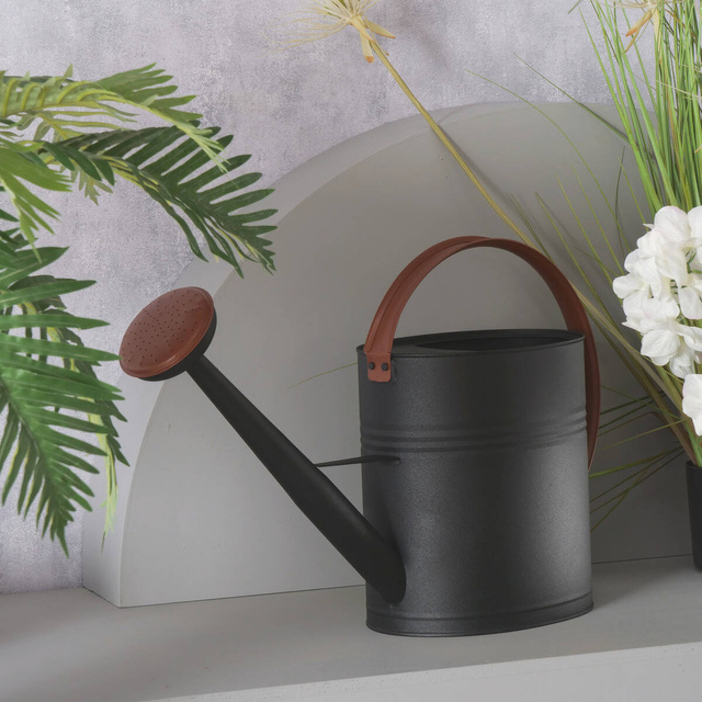 Stropitoare de gradina din cupru Connie, negru mat, 10 l