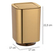Coș de baie AURON cu capac rotativ, auriu, WENKO