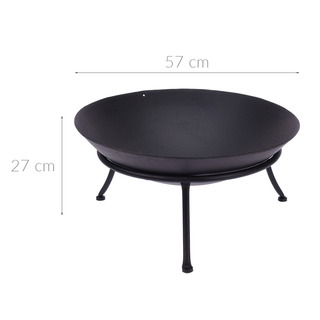 Disc din fontă pentru foc, Ø 57 cm, negru