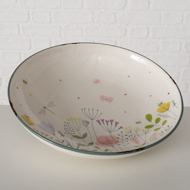 Farfurii cu flori de camp Florina, din ceramica, 2 bucati