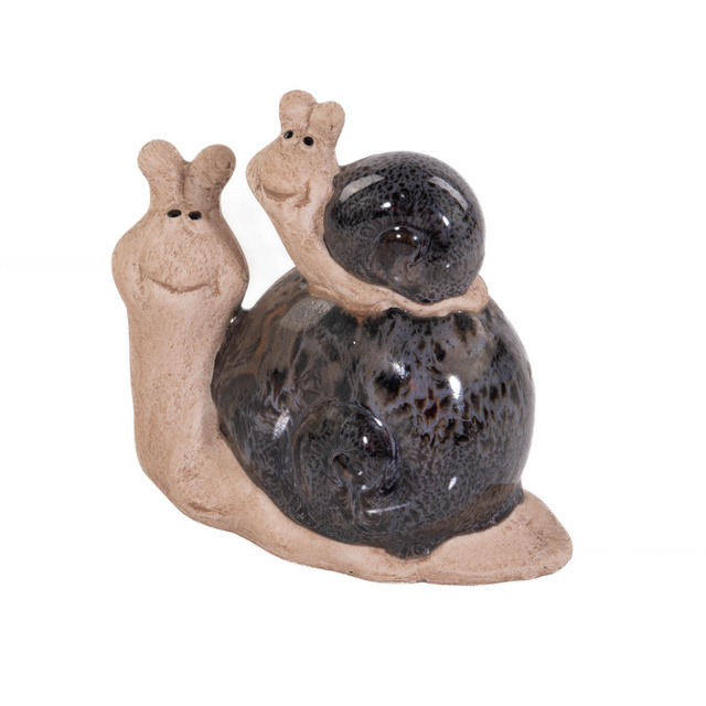 Figurina melc, decor gradina, 10 x 11 cm