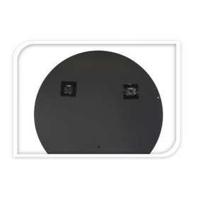 Oglinda rotunda in cadru metalic, Ø 55 cm