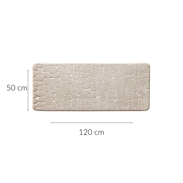 Covor de baie lung cu model in relief, 50 x 120 cm