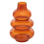 Vază din sticlă chihlimbar CLOTHILDE, înălțime 22 cm