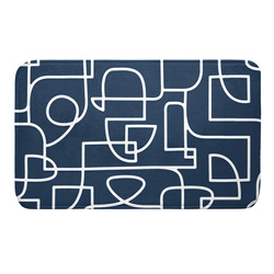 Covor baie LABYRINTHE bleumarin, 45 x 75 cm