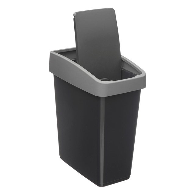 Coș de gunoi din plastic reciclat, 45 l