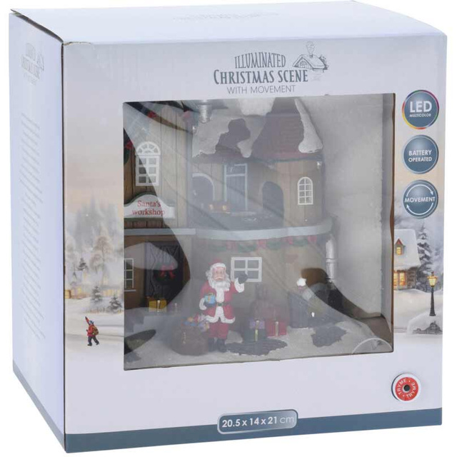 Scenă mobilă cu Moș Crăciun, 21 cm