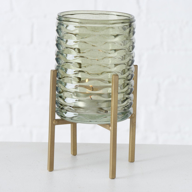 Suport  lumanare Bolito,  rotund, 8 cm,  verde deschis