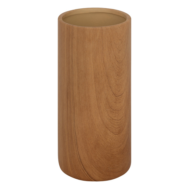 Vază ceramică SAO, efect de lemn, 20 cm