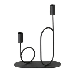 Sfeșnic din  metal Orlando,  negru