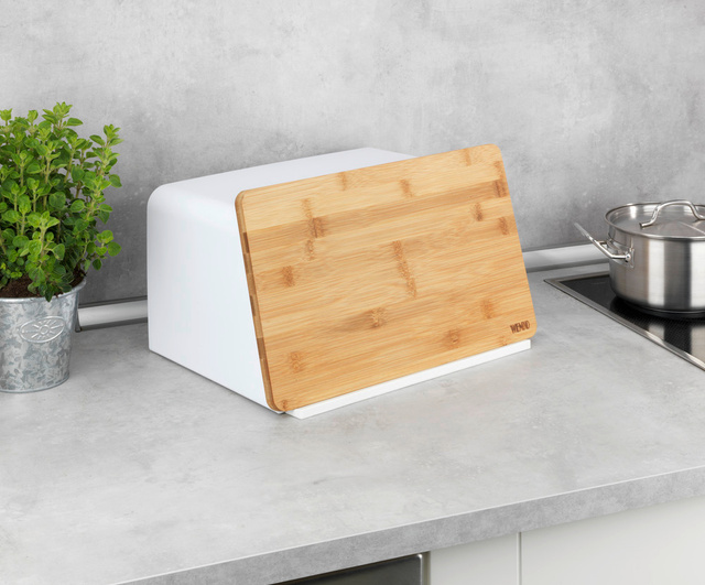 Cutie pentru paine cu tocator din lemn de bambus KUBO, WENKO
