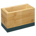 Organizator de tacâmuri, dimensiune reglabilă, bambus, verde, 18 x 10 x 12 cm