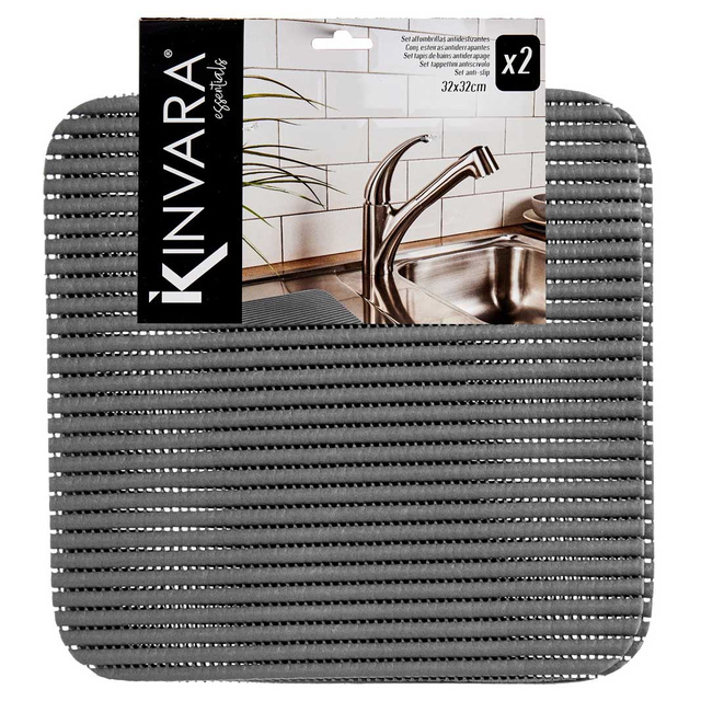 Set de 2 covorașe din plastic EVIA, 32 x 32 cm