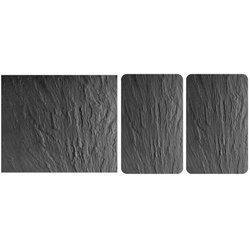 Plăci de protecție din sticlă SLATE pentru aragaz - set multiplu - 3 bucati, WENKO