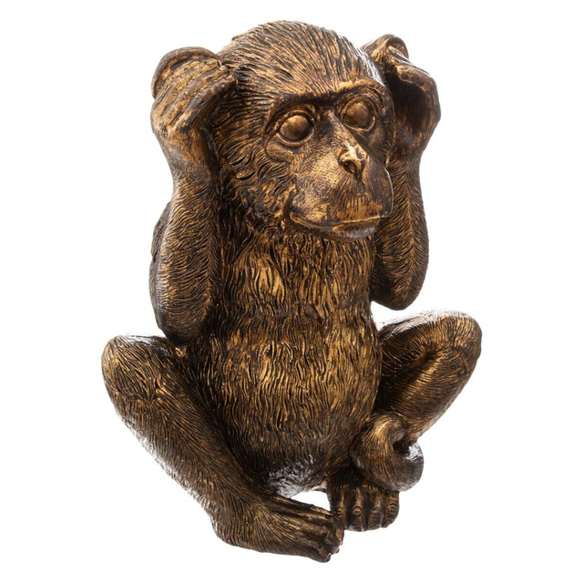 Trei maimuțe înțelepte, figurine din polirășină, înălțime de 17 cm